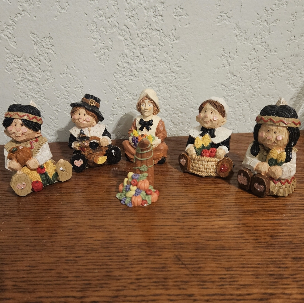 Ventage Thanksgiving Decor Holiday Figurine Set of 6 Festive - Picture 1 of 5